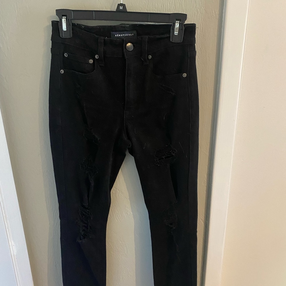 Aeropostale ripped high rise jegging